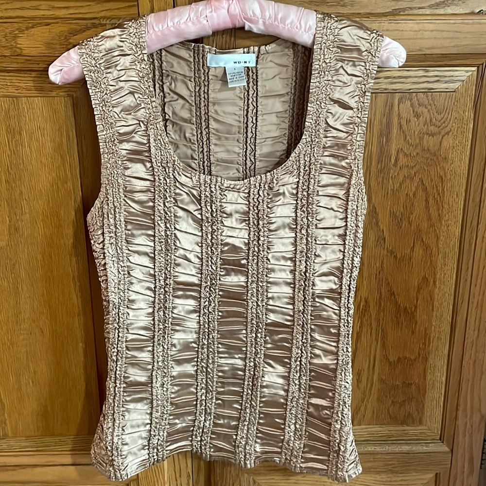 WD.NY bronze sleeveless top Small